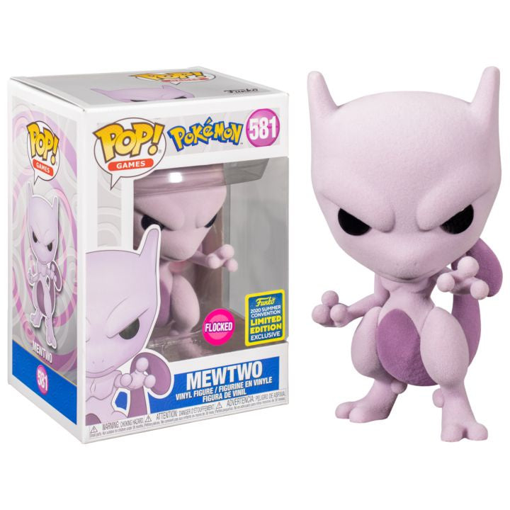 Pokemon - Mewtwo Flocked 2020 Summer Convention Collectable Pop Vinyl