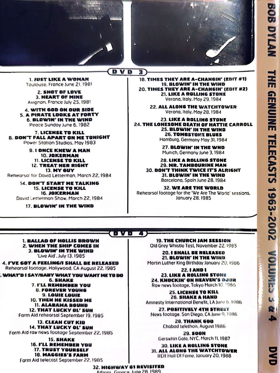 Bob Dylan - The Genuine Telecasts 1963-2002 Vols 3 & 4 2DVD