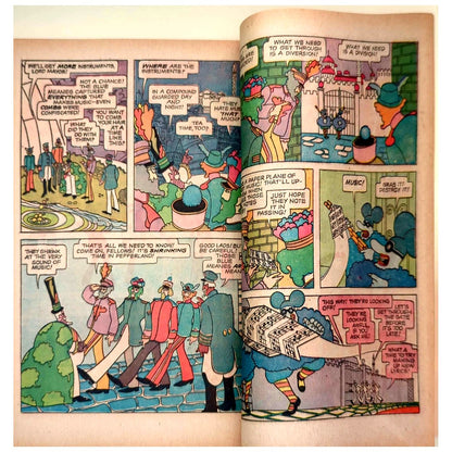 Beatles - 1968 Gold Key Yellow Submarine Comic Book w/ Poster Attached EXCELLENT
