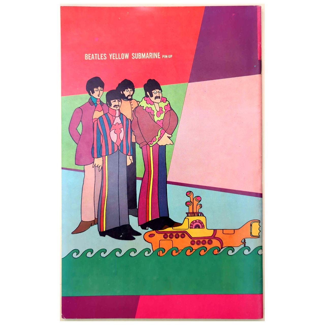 Beatles - 1968 Gold Key Yellow Submarine Comic Book w/ Poster Attached EXCELLENT