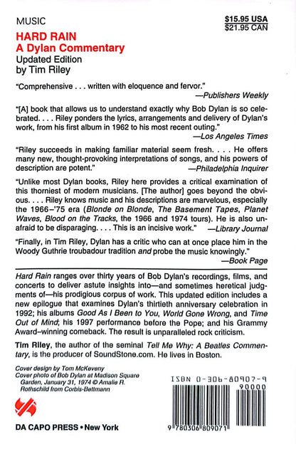 Tom Riley - Hard Rain: A Dylan Commentary (Updated Ed) Paperback Book (1999)