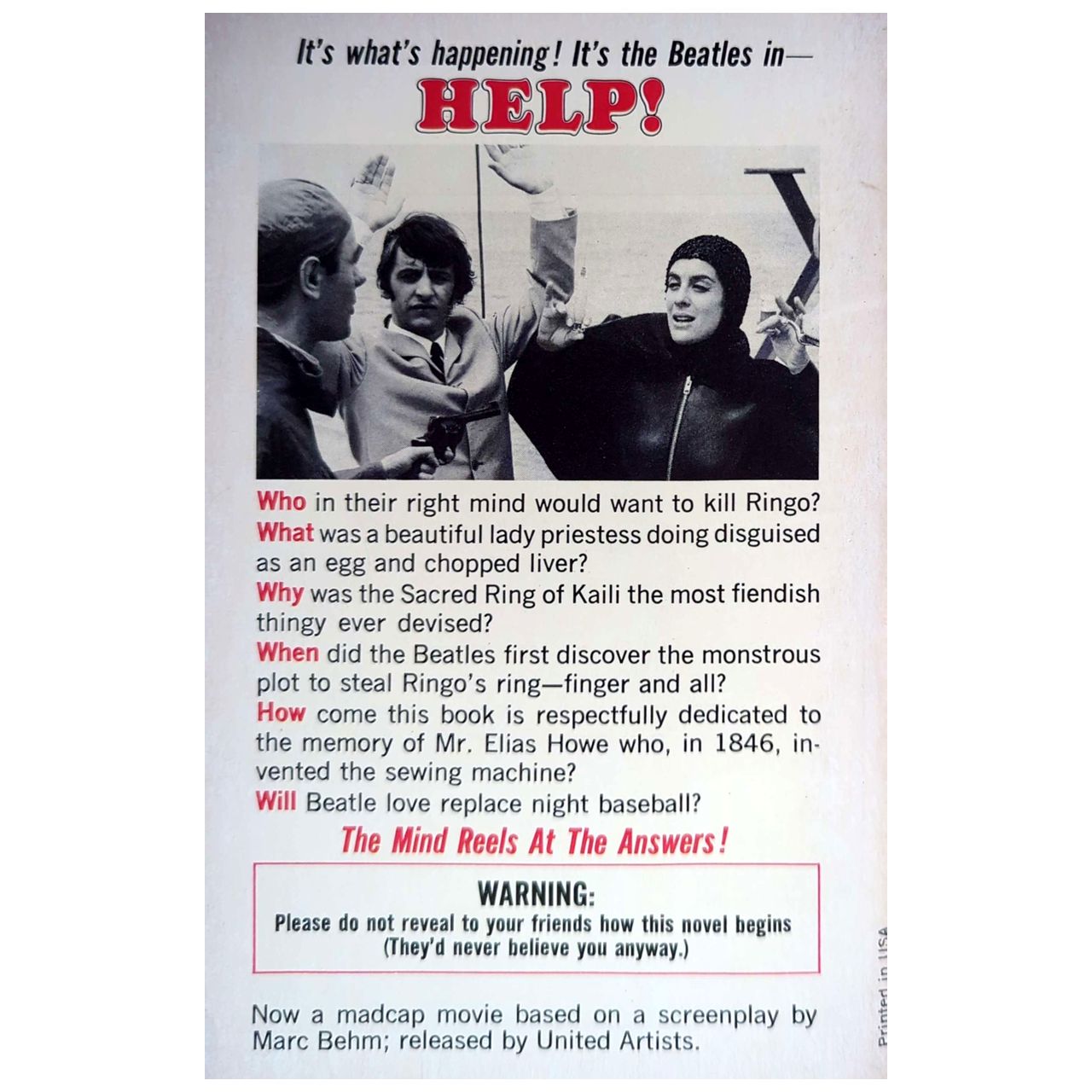 Al Hine - Beatles in Help! Paperback Book US Ed (1965)