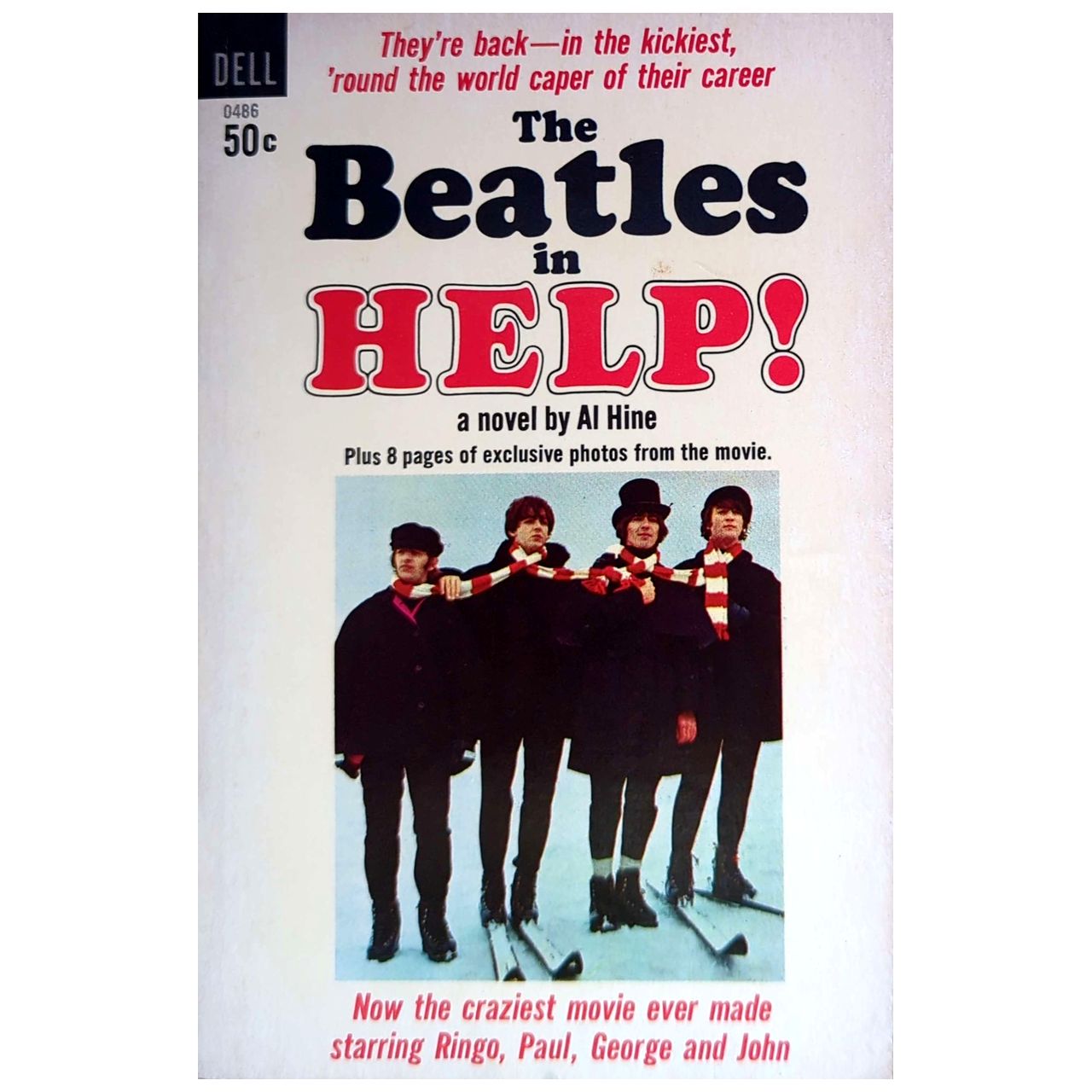 Al Hine - Beatles in Help! Paperback Book US Ed (1965)