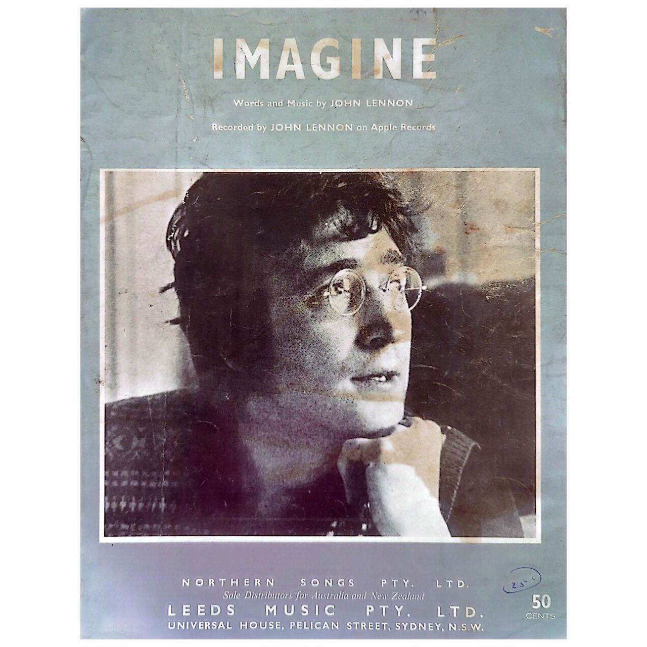 John Lennon - Imagine (1971) Australian Sheet Music (Vintage)