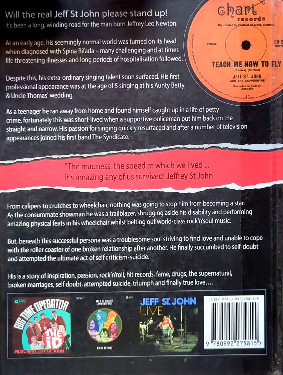 Jeffrey St John - The Jeff St John Story: The Inside Outsider Hardcover Book (2015)