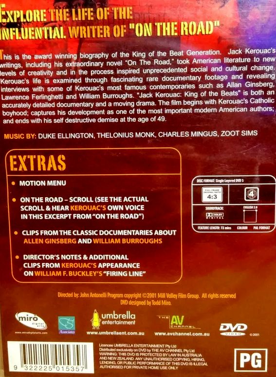 Jack Kerouac - King Of The Beats DVD