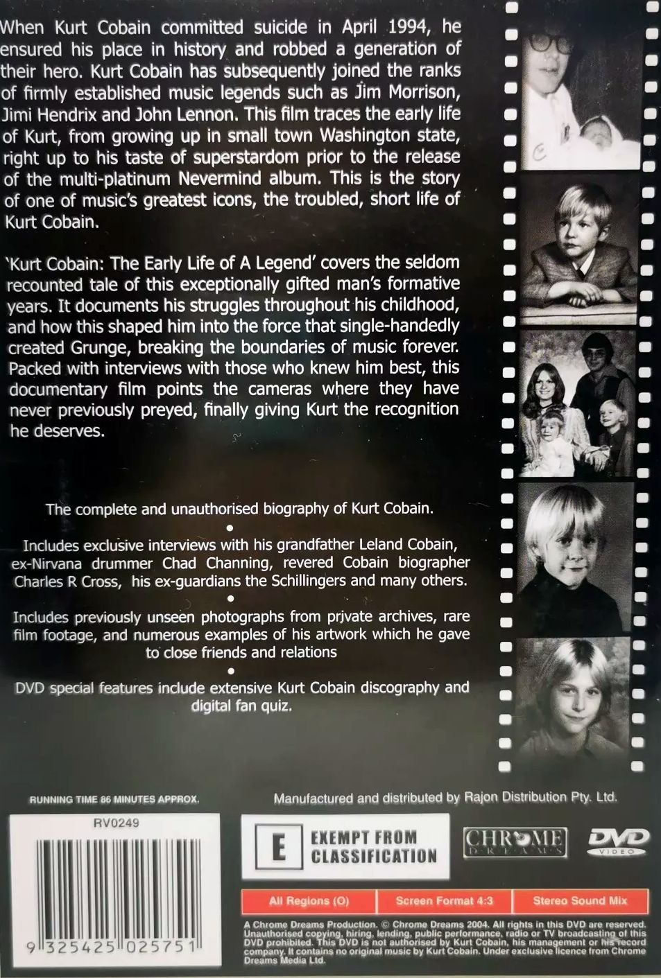 Kurt Cobain - The Early Life Of A Legend DVD