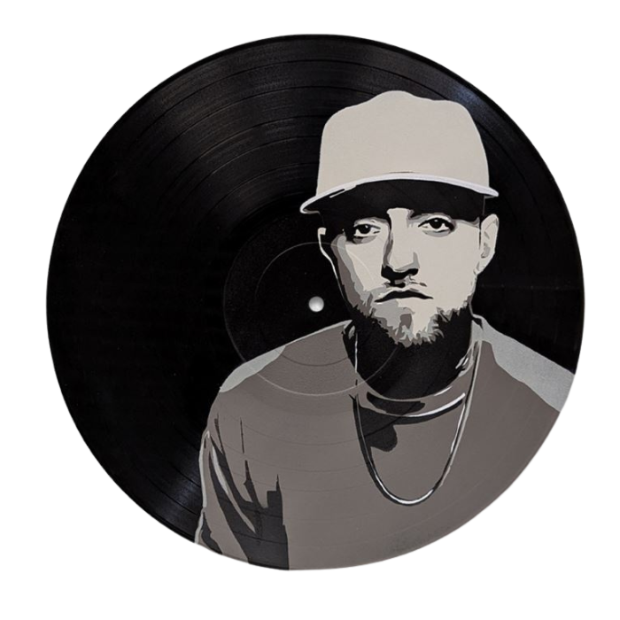 Vinyl Art - Mac Miller Spray-Painted Vinyl