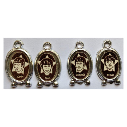 Beatles - Original 1960s USA Complete Set Collectable Silver Oval Gumball Charms