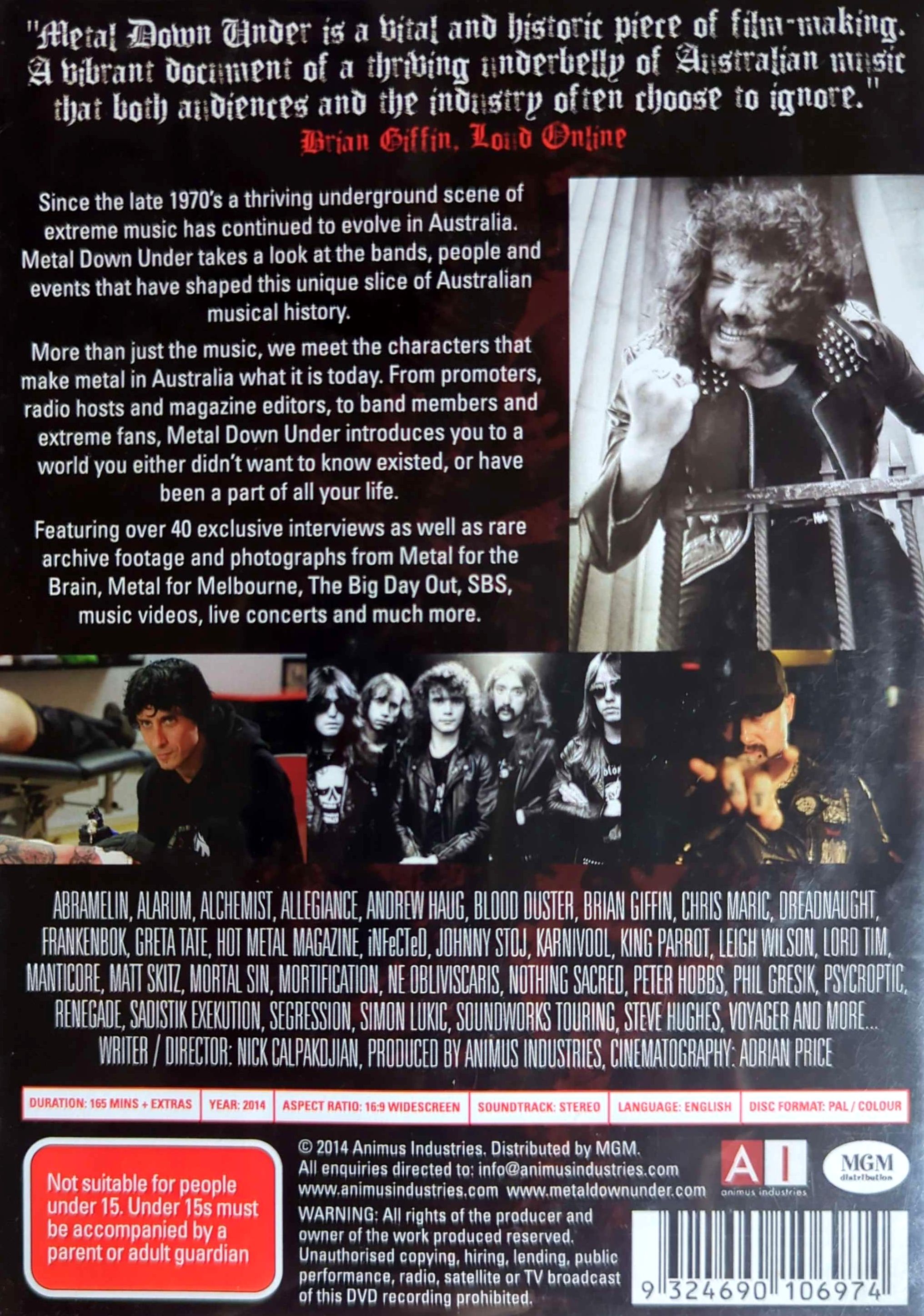 Various Artists - Metal Downunder: A History Of Australian Heavy Metal DVD (Used)