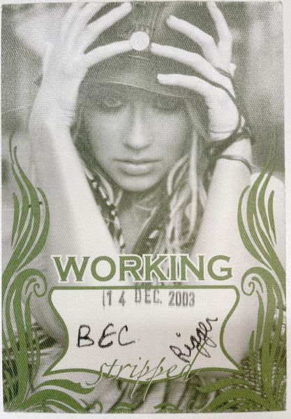 Christina Aguilera - Stripped 2003 Australian Original Backstage Pass
