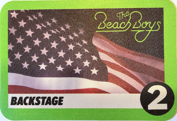 Beach Boys - Backstage Pass FLAG GREEN