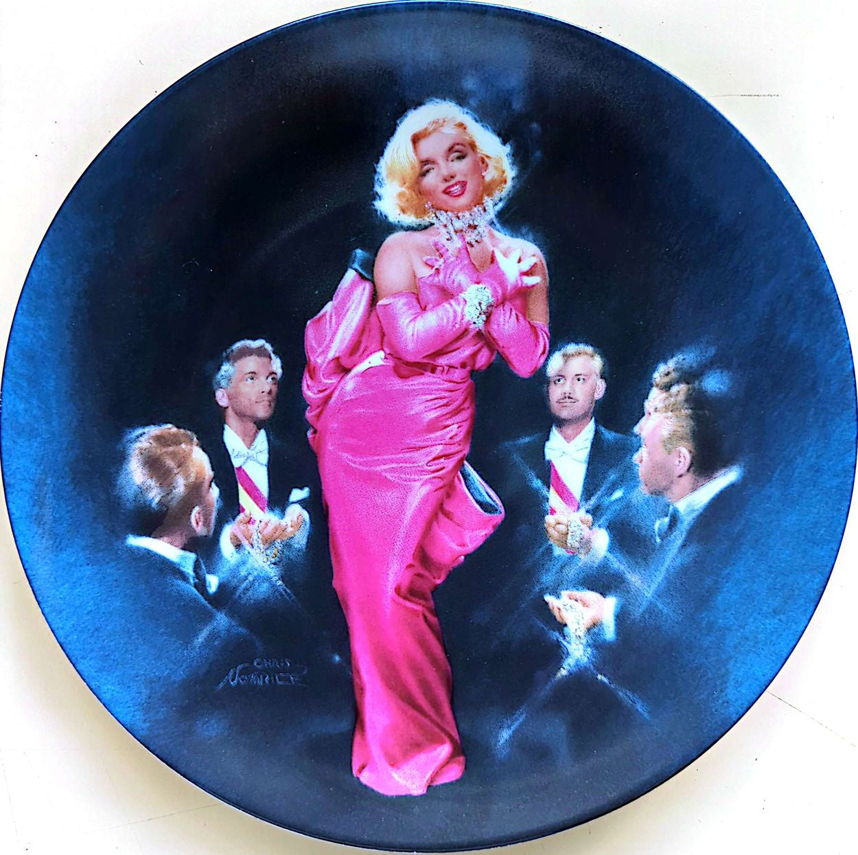 Marilyn Monroe - Vintage 1990 Delphi Sings Diamonds Are A Girl's Best Friend  Plate #12797F + COA (No Box)