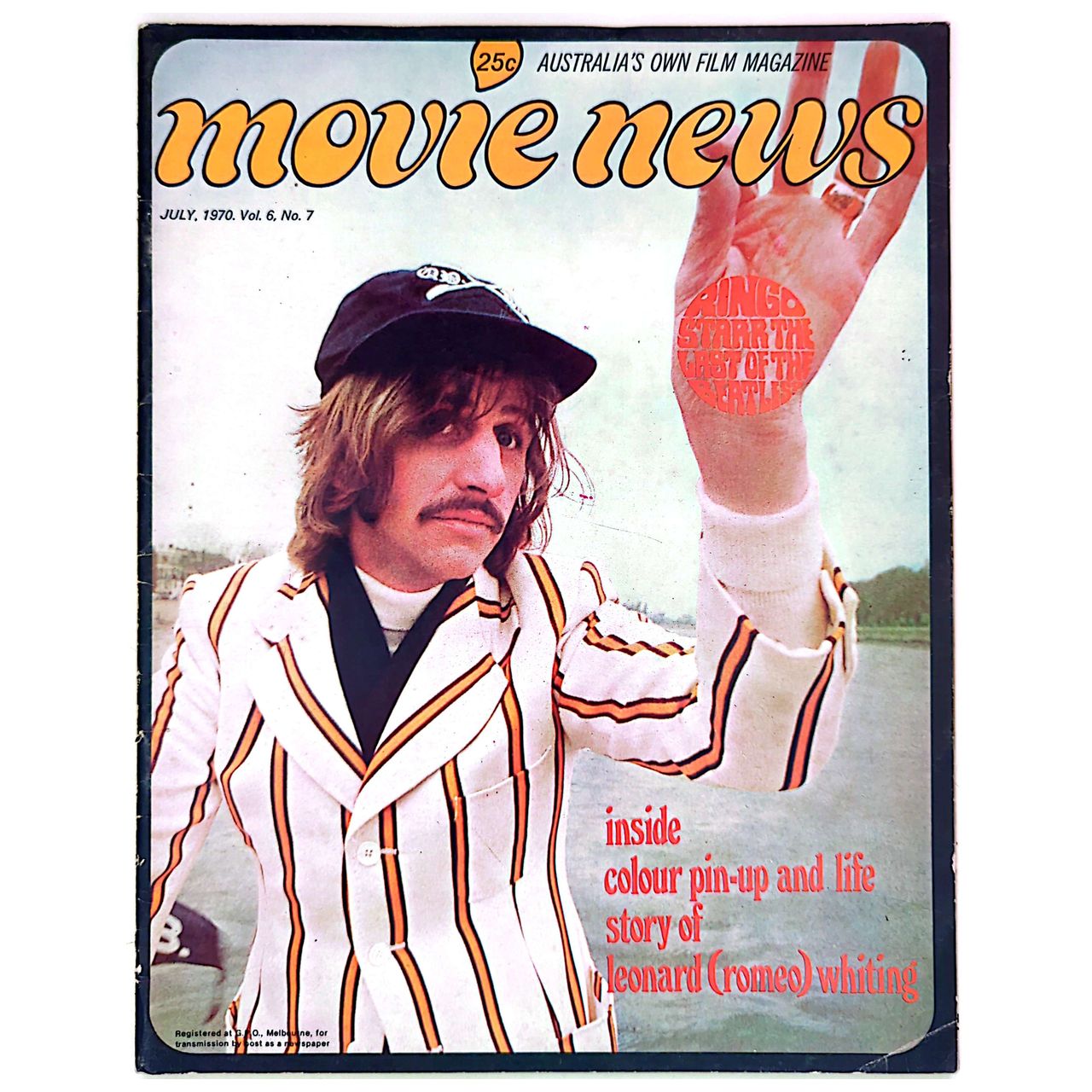 Ringo Starr - Movie News Jul 1970 Vol 6 No 7 Magazine