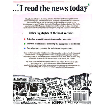 Tony Jasper - 1986 I Read The News Today: Great Rock & Pop Headlines Book 1st Ed. (Used)