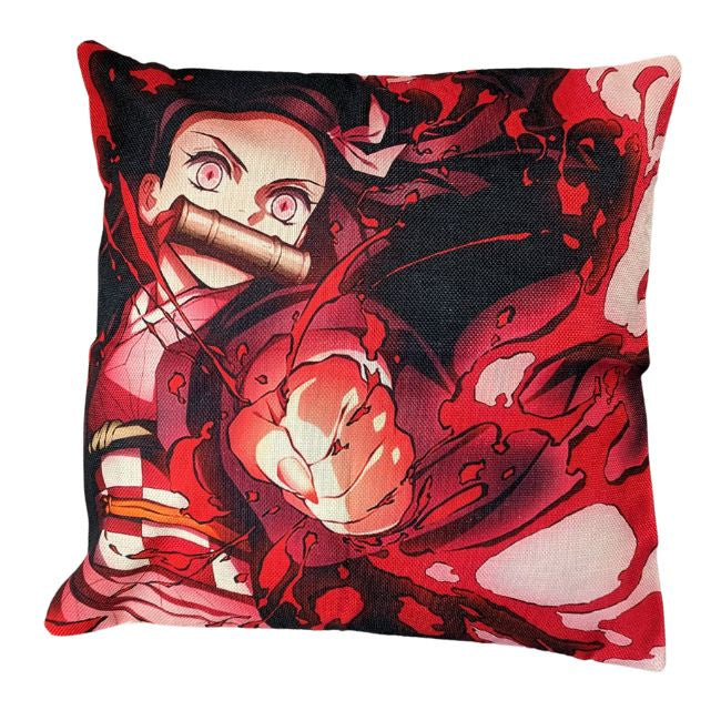 Demon Slayer - Nezuko Red Canvas Style Cushion