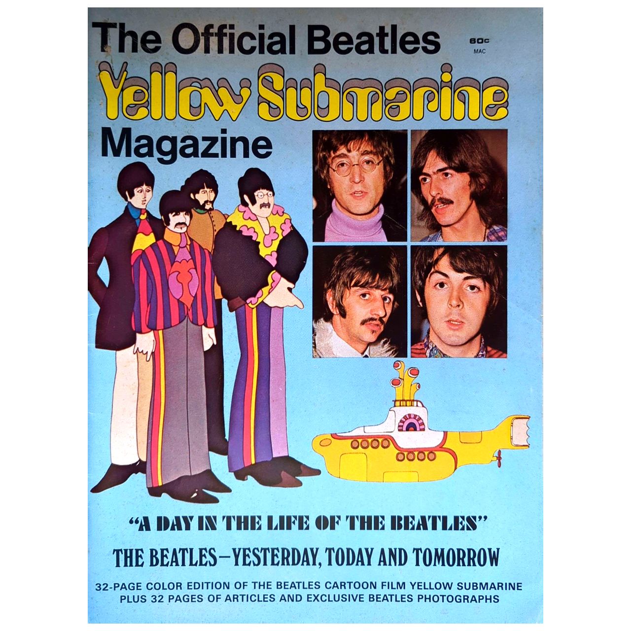 Beatles - 1968 Official Yellow Submarine Magazine (64 Page Ed)