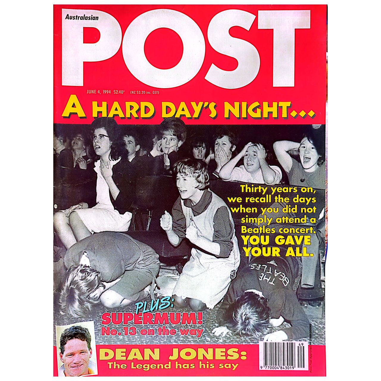 Australasian Post - Beatles Hard Day's Night June 4 1994 Magazine
