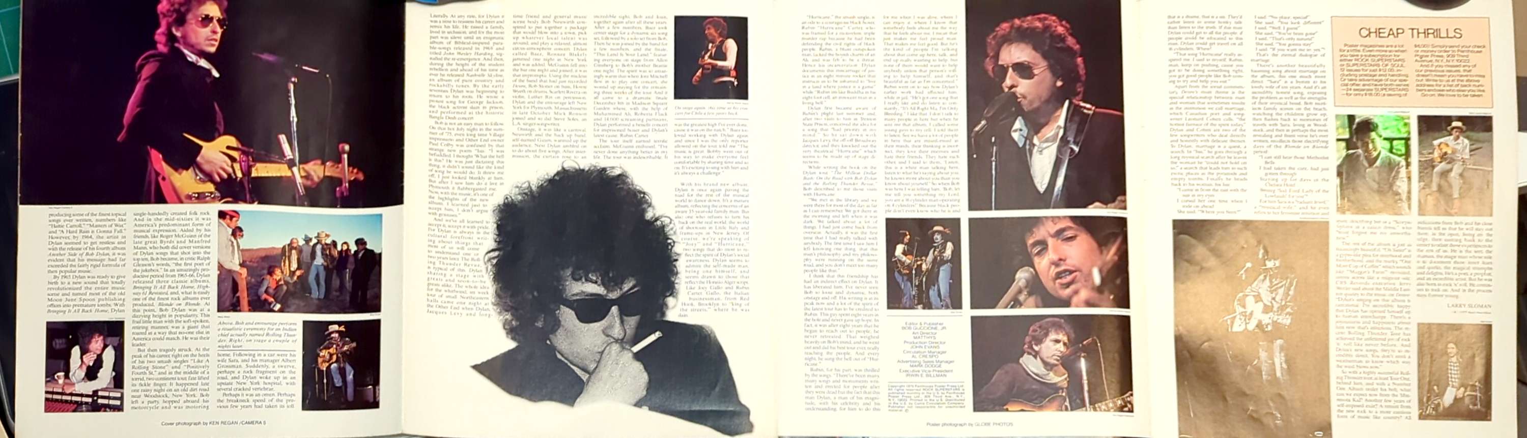 Bob Dylan - Rock Superstars Penthouse Poster Magazine #6