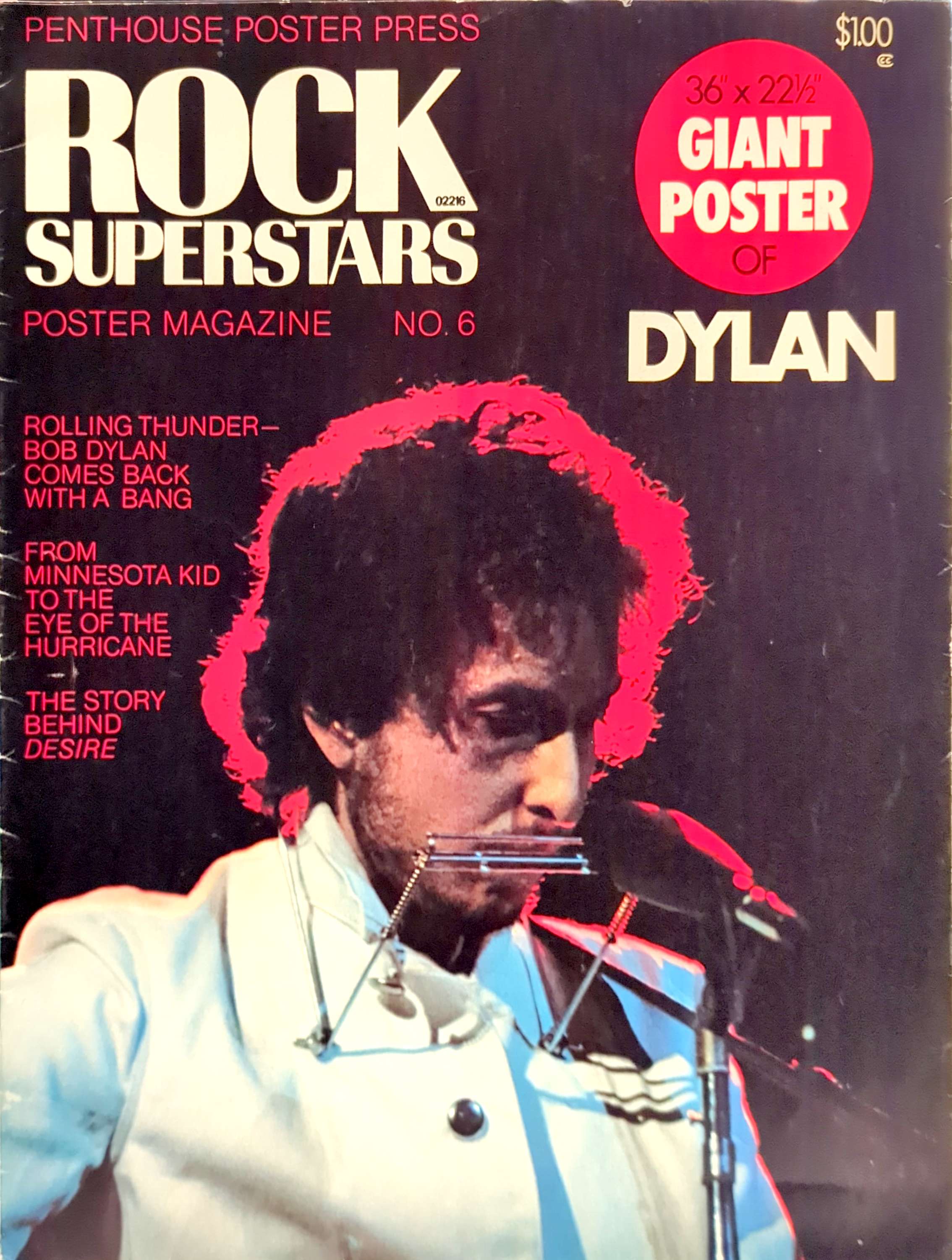 Bob Dylan - Rock Superstars Penthouse Poster Magazine #6