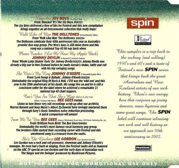 Various - In a Spin Archive Sampler - CD Promo