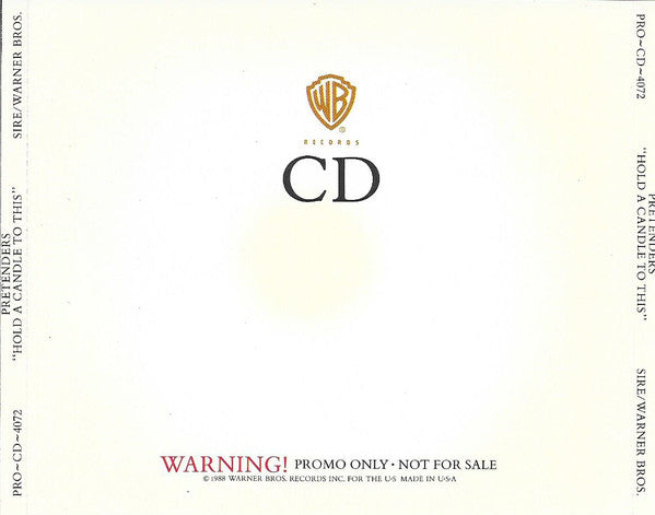 Pretenders - Hold a Candle to This - Promo CD Single