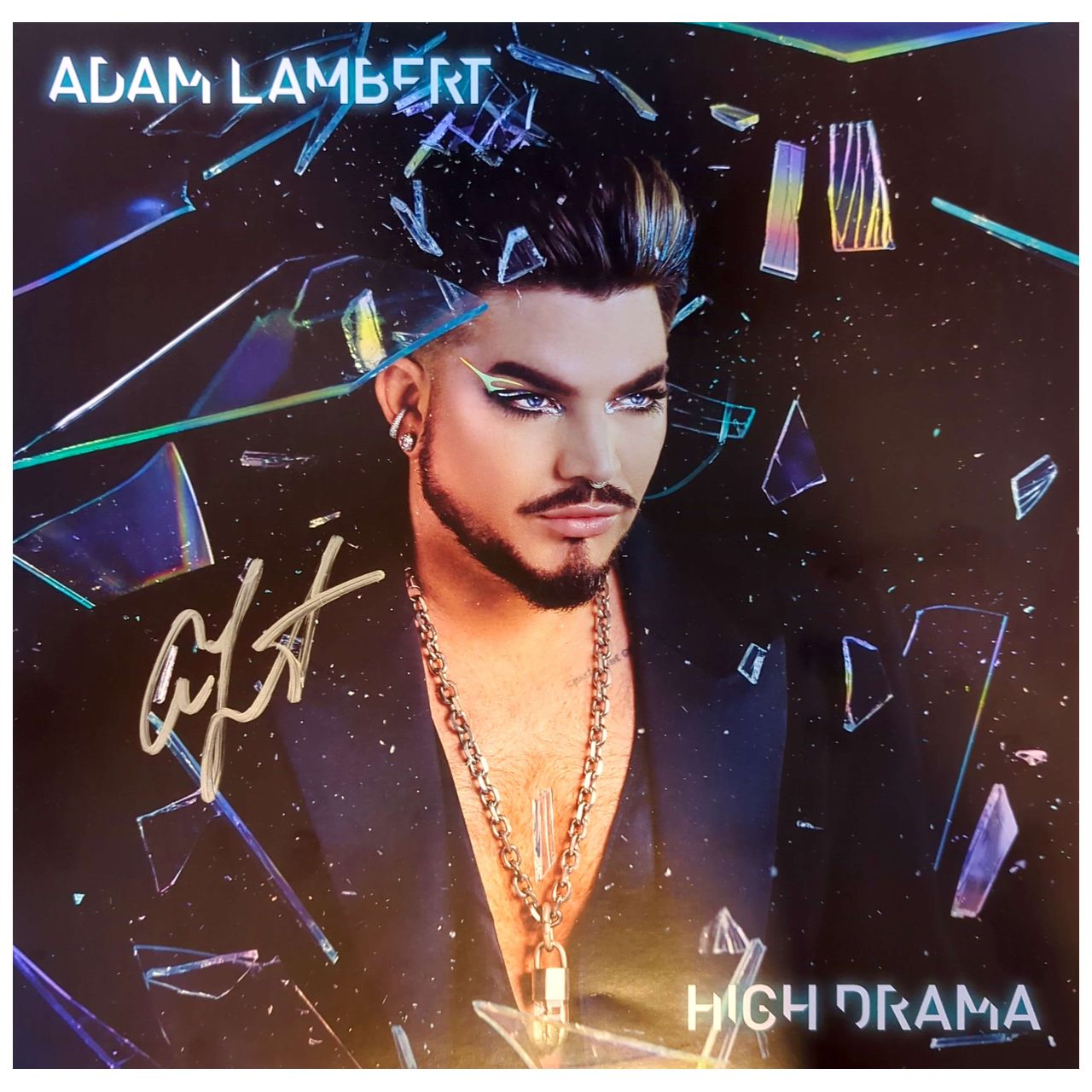 Adam Lambert - High Drama Clear Coloured Signed Vinyl LP (Used)