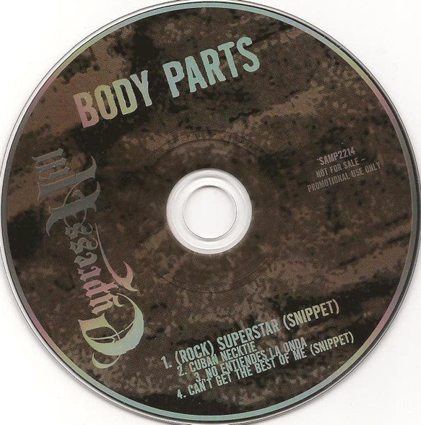 Cypress Hill ‎– Body Parts - Promo Sampler CD