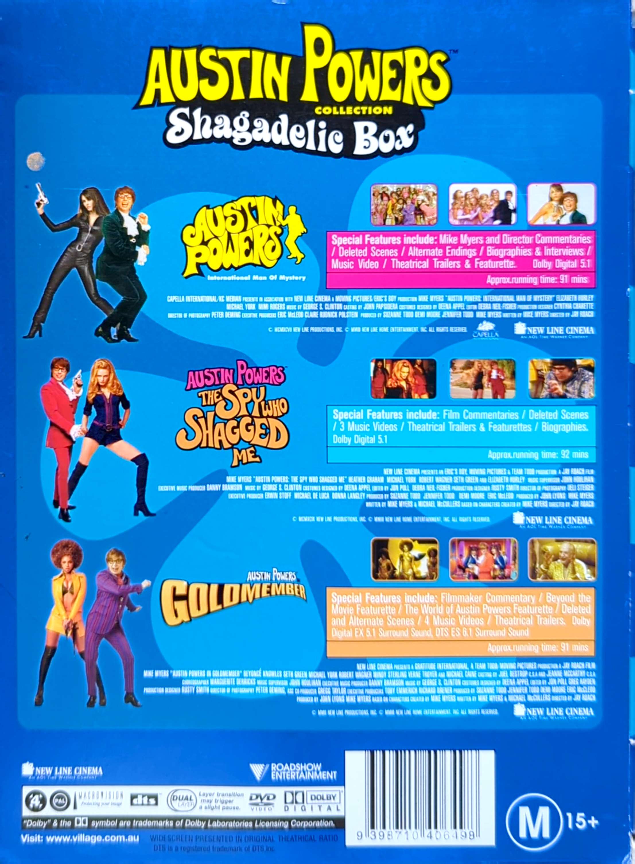 Mike Myers - Austin Powers Collection Shagadelic Box 3DVD Boxset (Used)