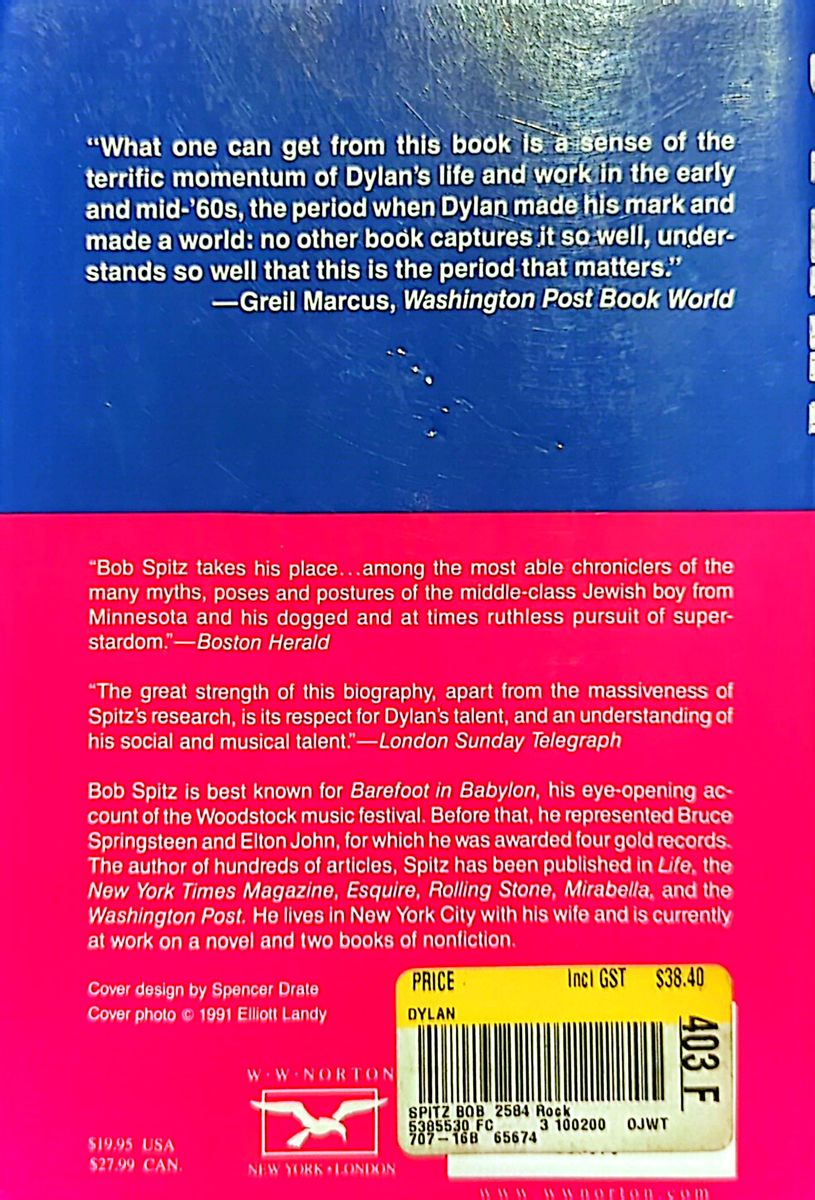 Bob Spitz - Dylan: A Biography Paperback Book (1991)