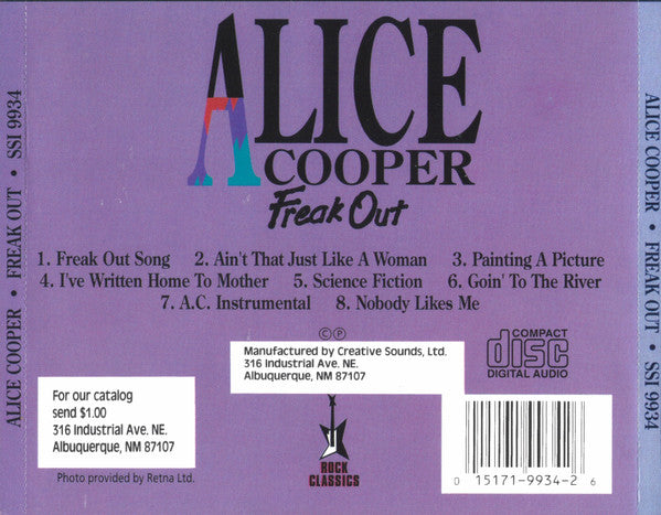 Alice Cooper - Freak Out - Unofficial Live CD