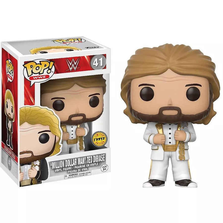 WWE - Million Dollar Man Ted Dibiase White Tux Chase Collectable Pop! VInyl #41