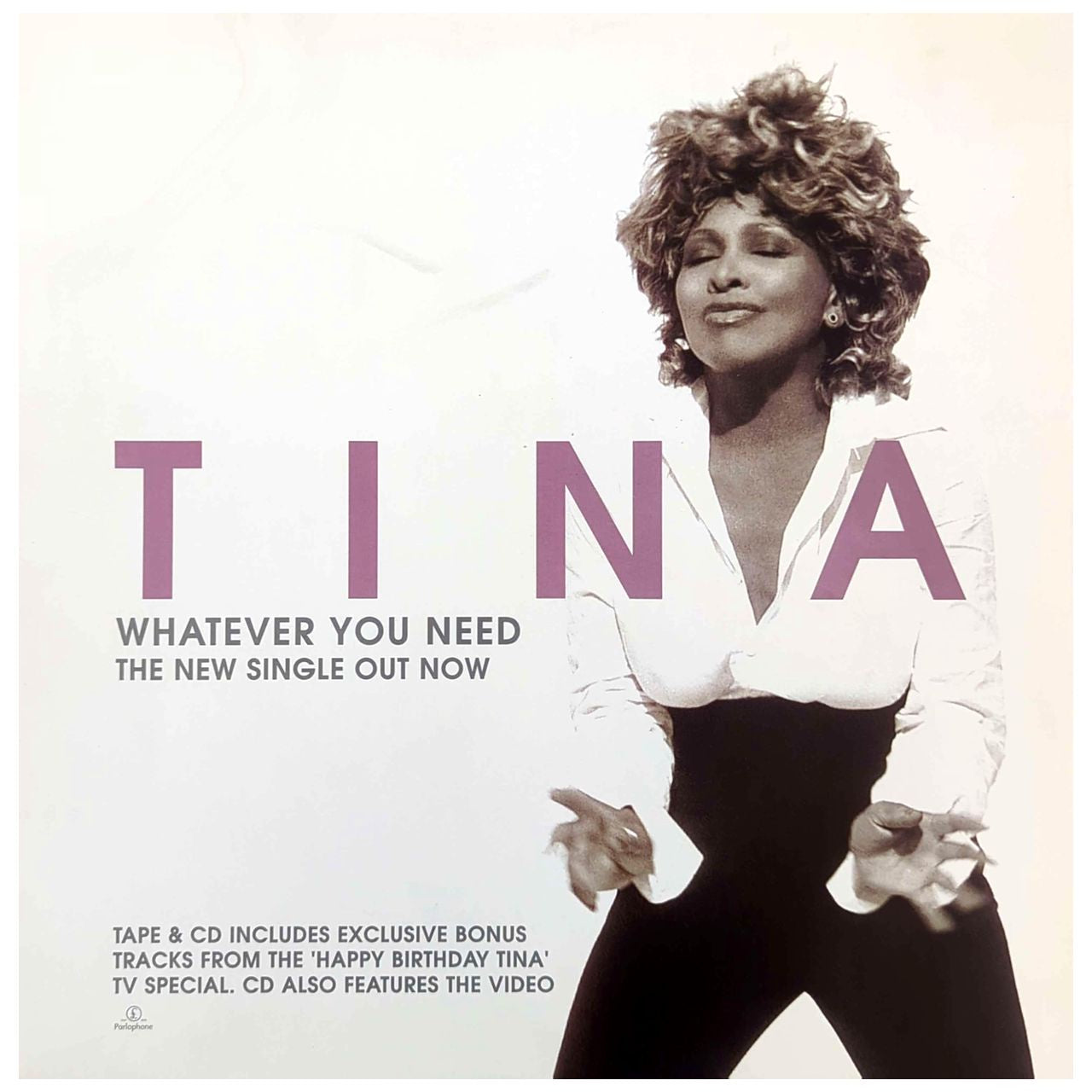 Tina Turner - Whatever You Need 12" Promo Display Card Poster