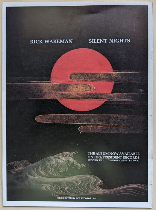 Rick Wakeman - Silent Night "Glory Boys'' 1985 UK Original Concert Tour Program