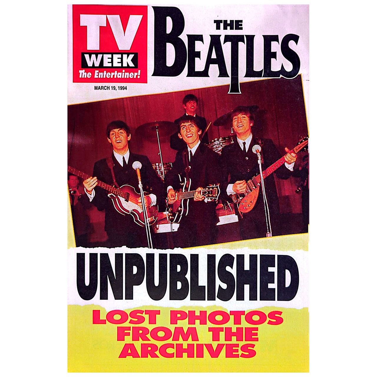 TV Week Supplement - Beatles Unpublished Mar 19 1994 Magazine