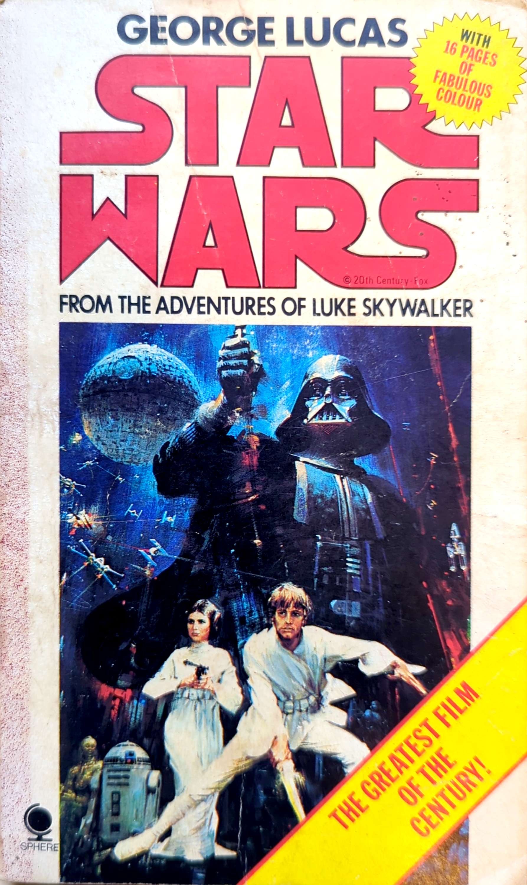 George Lucas - Star Wars Paperback Book (1977) With 16 Pages Colour Photos