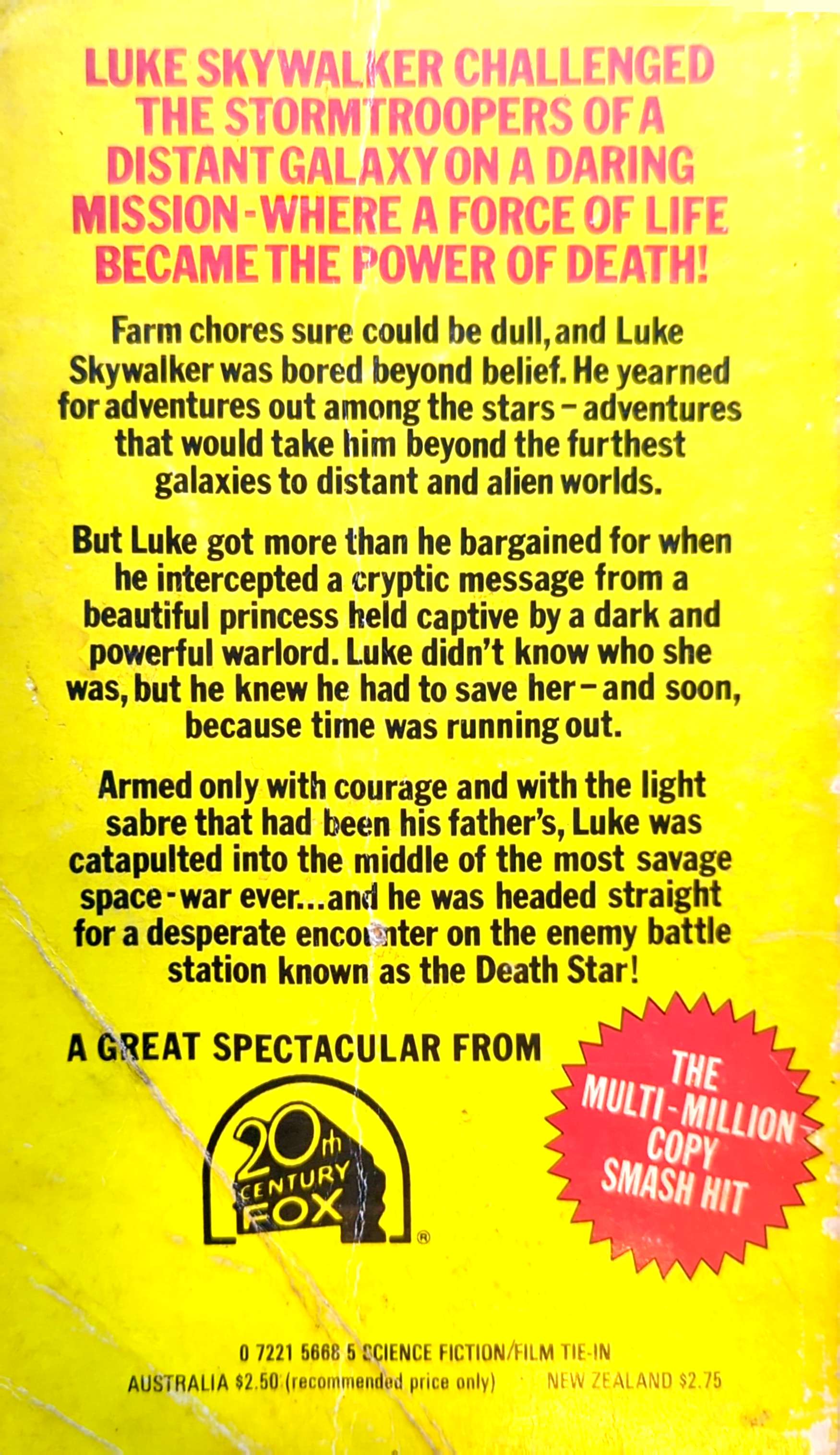 George Lucas - Star Wars Paperback Book (1977) (No colour photos)