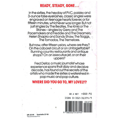 Fred Dellar - 1983 Where Did You Go To My Lovely? Paperback Book 1st Ed. (Used)
