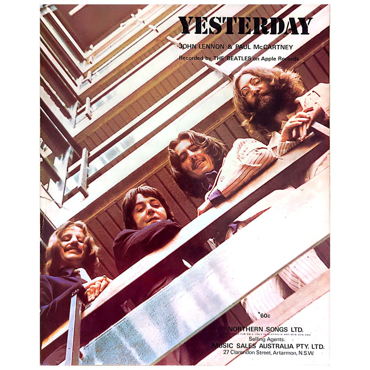 Beatles - Yesterday (1965) Australian Sheet Music (Vintage)